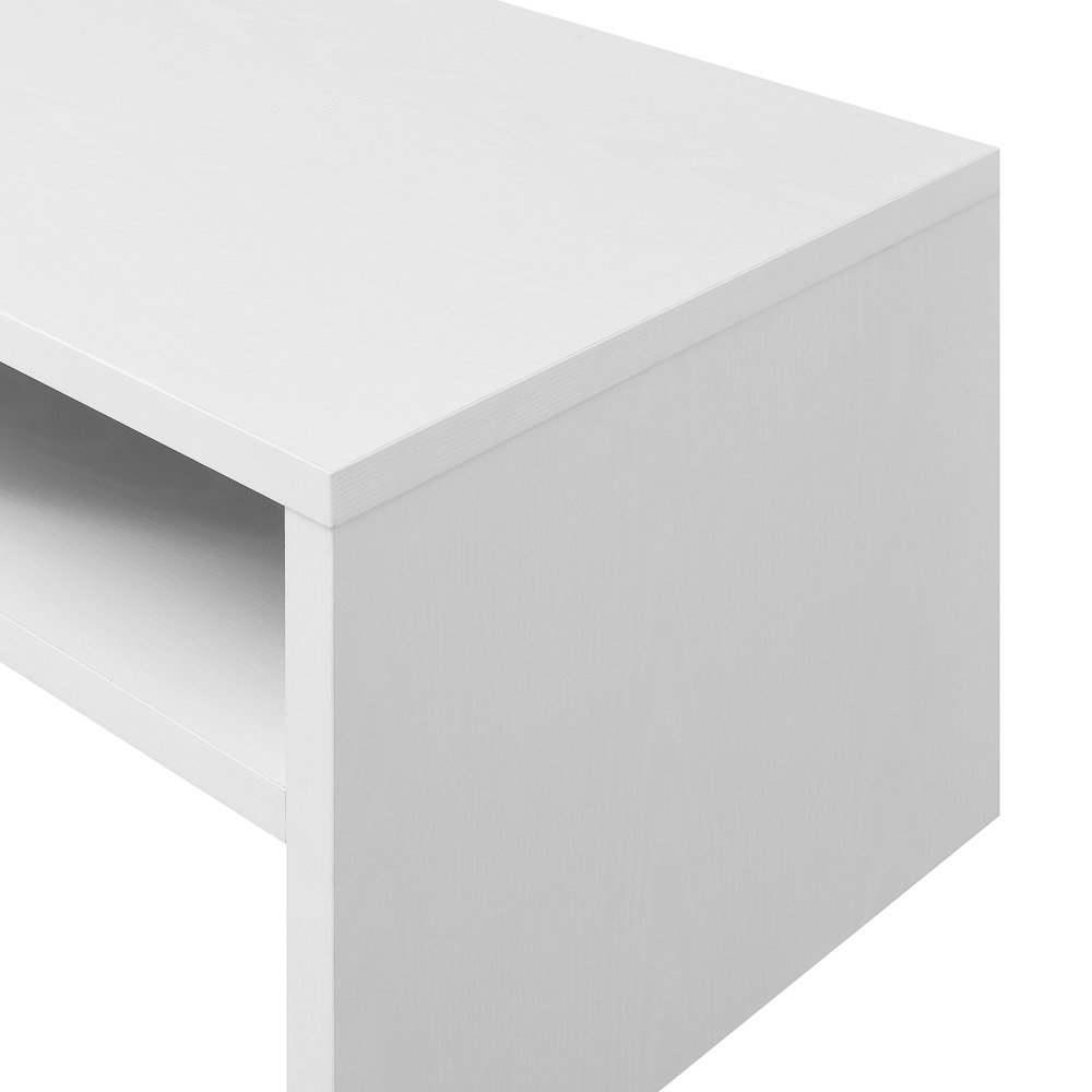Northfield Admiral Deluxe Coffee Table with Shelves, White