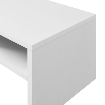 Northfield Admiral Deluxe Coffee Table with Shelves, White