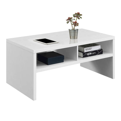 Northfield Admiral Deluxe Coffee Table with Shelves, White