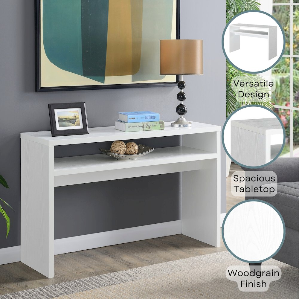 Northfield Deluxe Entryway Hall Console Table with Shelf
