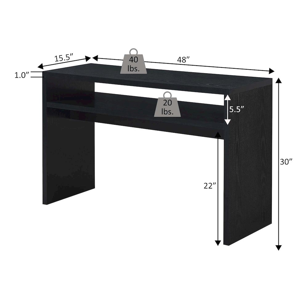 Northfield Deluxe Entryway Hall Console Table with Shelf