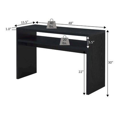 Northfield Deluxe Entryway Hall Console Table with Shelf