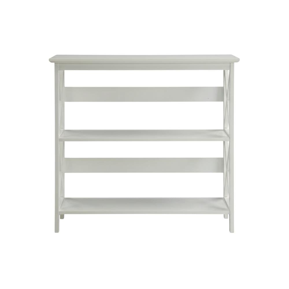 Wooden 3-Tier Bookcase with Non-Lead Base Paint for Home Storage
