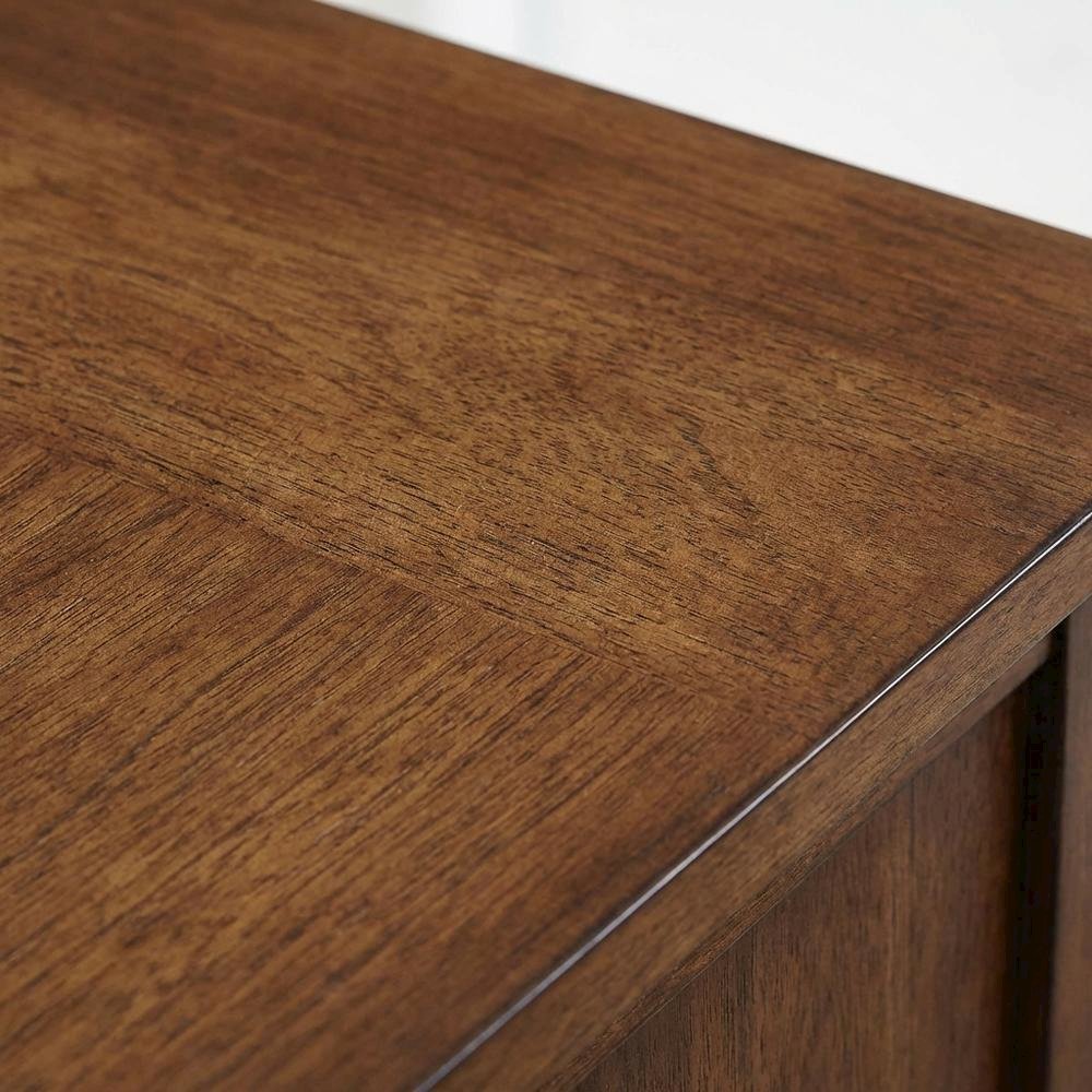 Brown Hall Table, MDF Dark Oak Finish, Slim Entryway Console