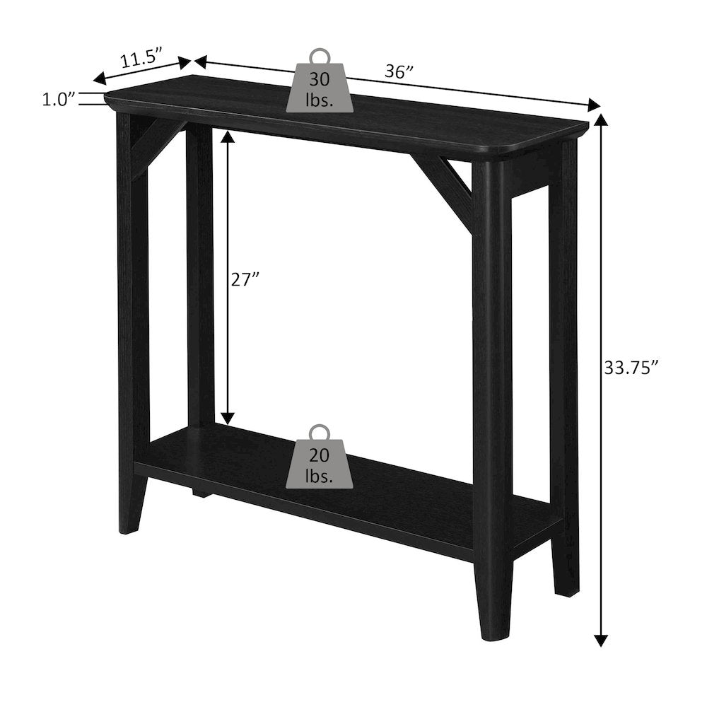 Winston Entryway Hall Table with Shelf