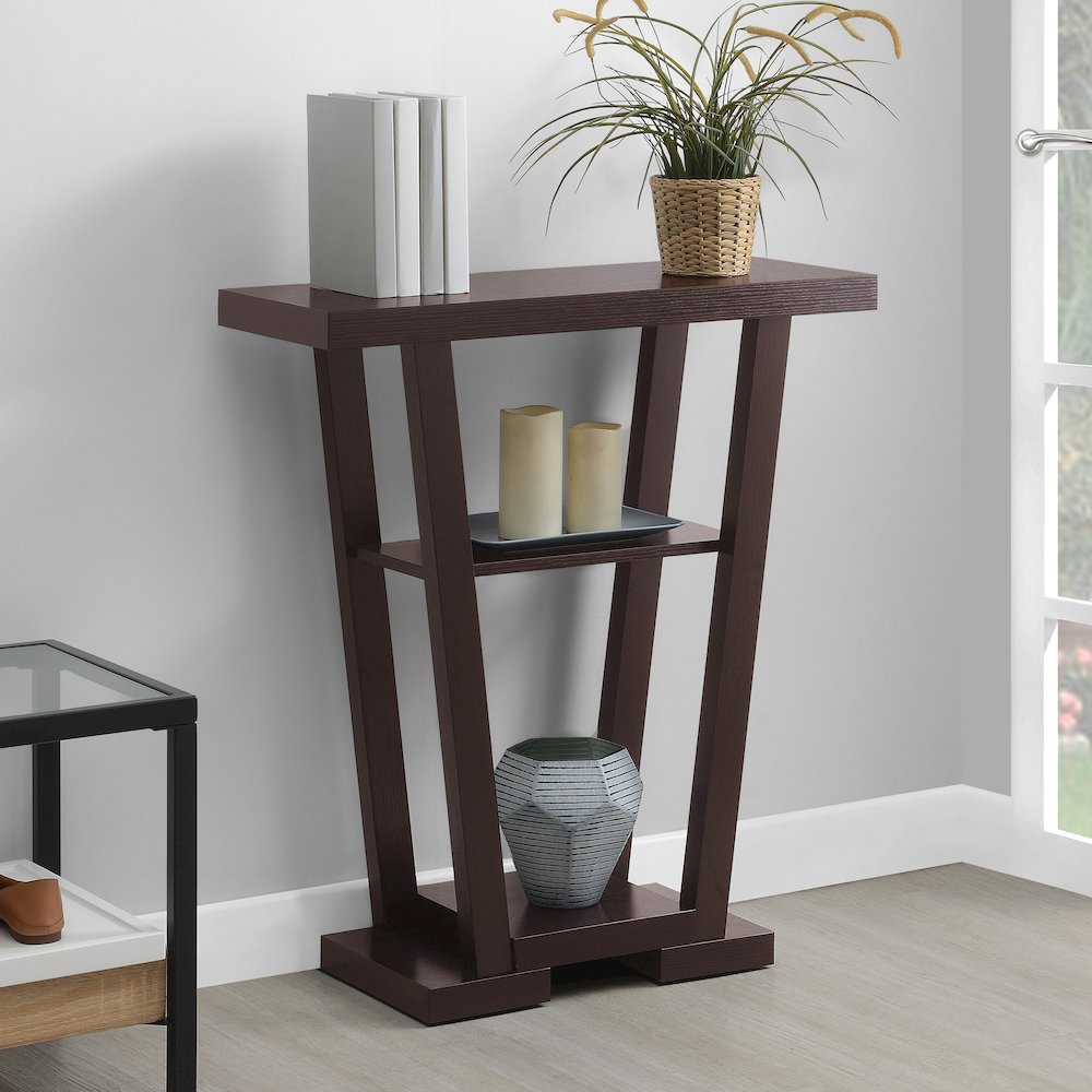 Newport V Console Table with Shelves