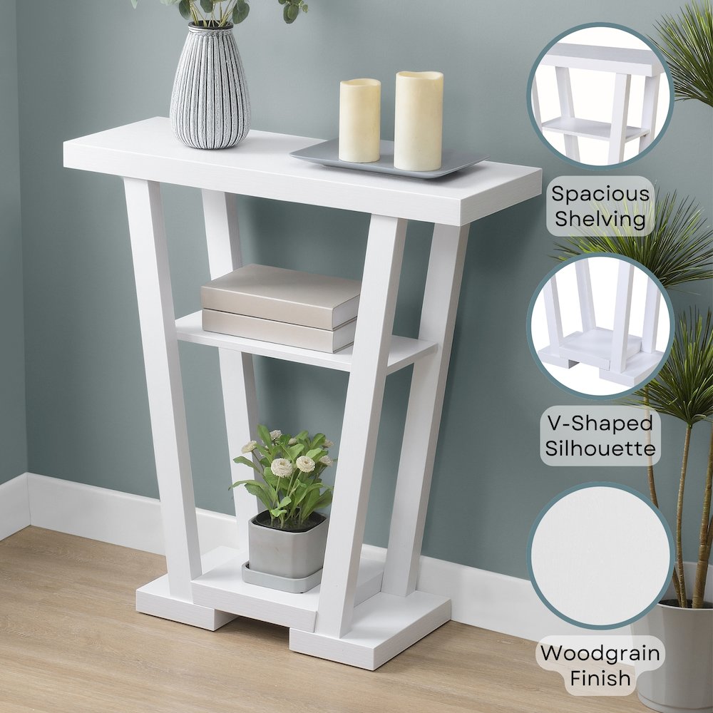 Newport V Console Table with Shelves