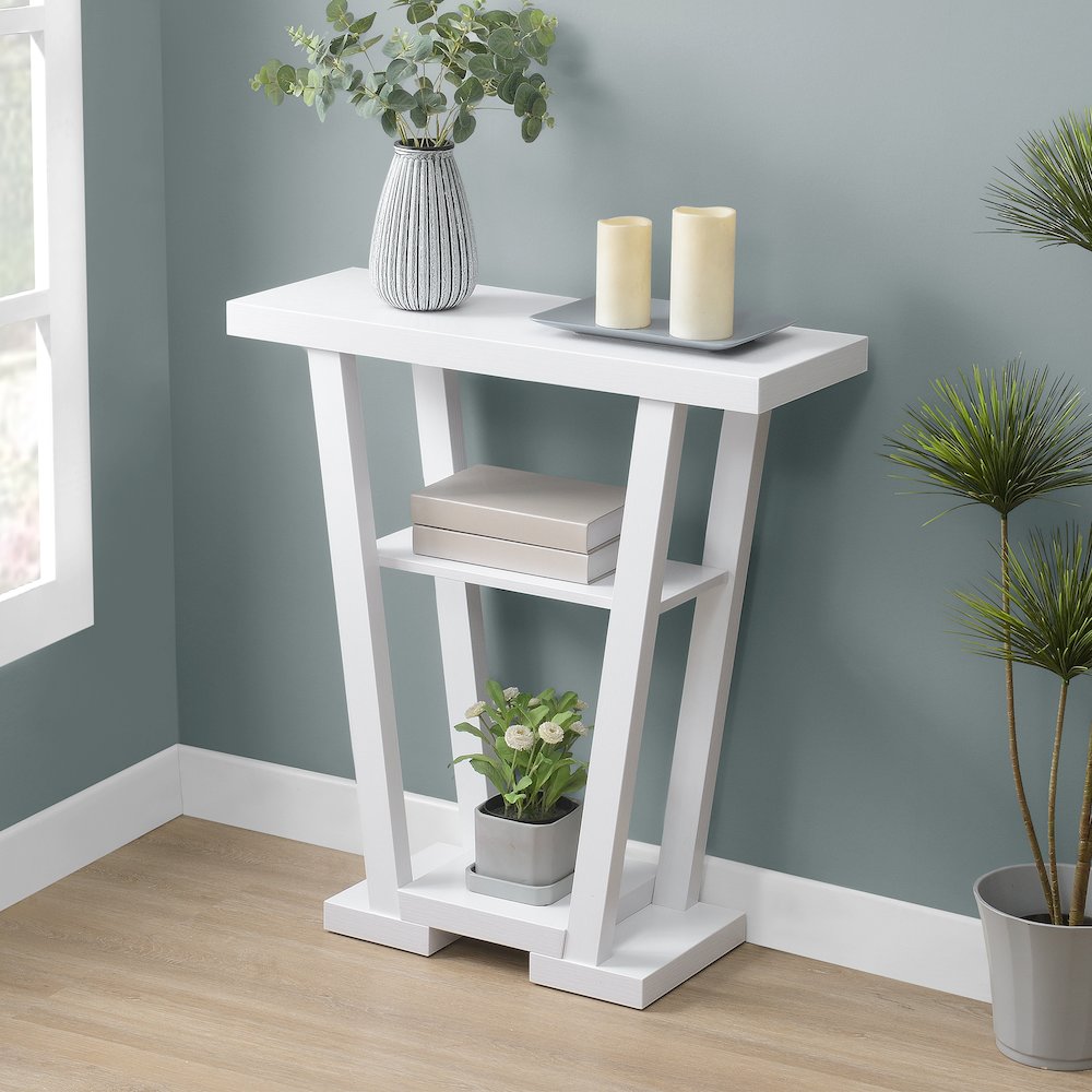Newport V Console Table with Shelves
