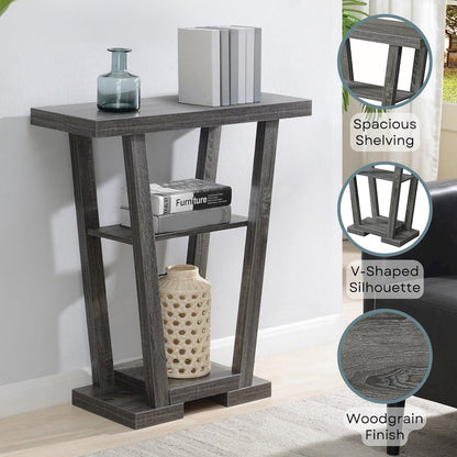 Newport V Console Table with Shelves