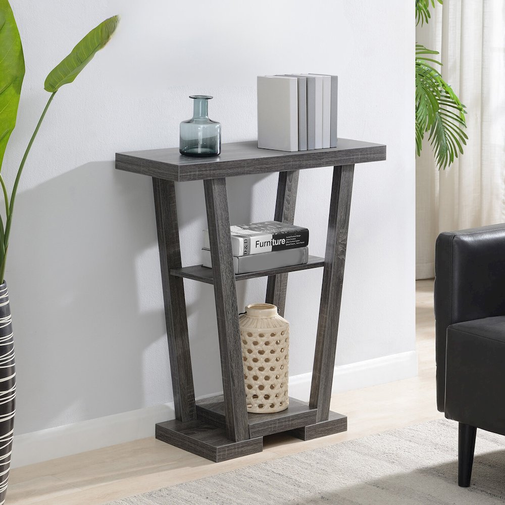 Newport V Console Table with Shelves