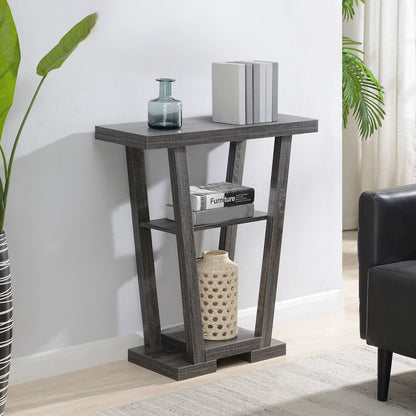 Newport V Console Table with Shelves