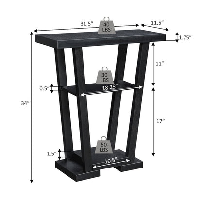 Newport V Console Table with Shelves