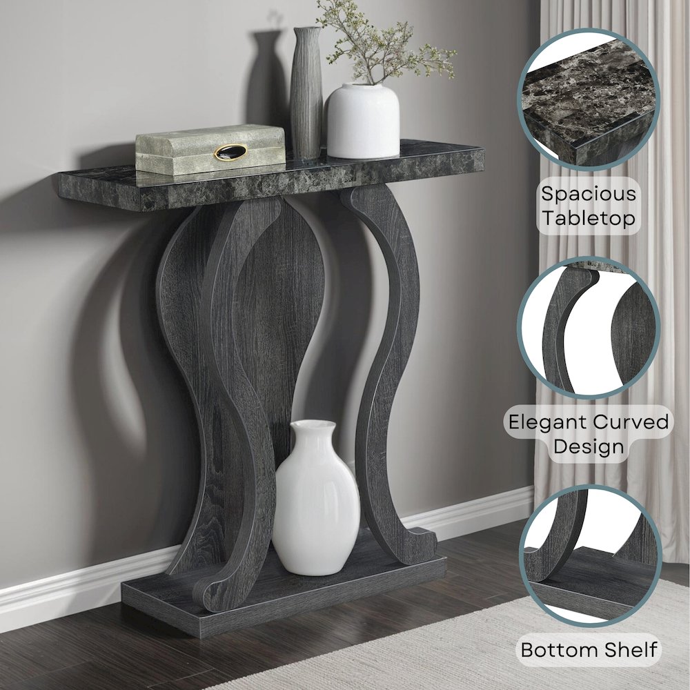 Newport Terry B Console Table with Shelf