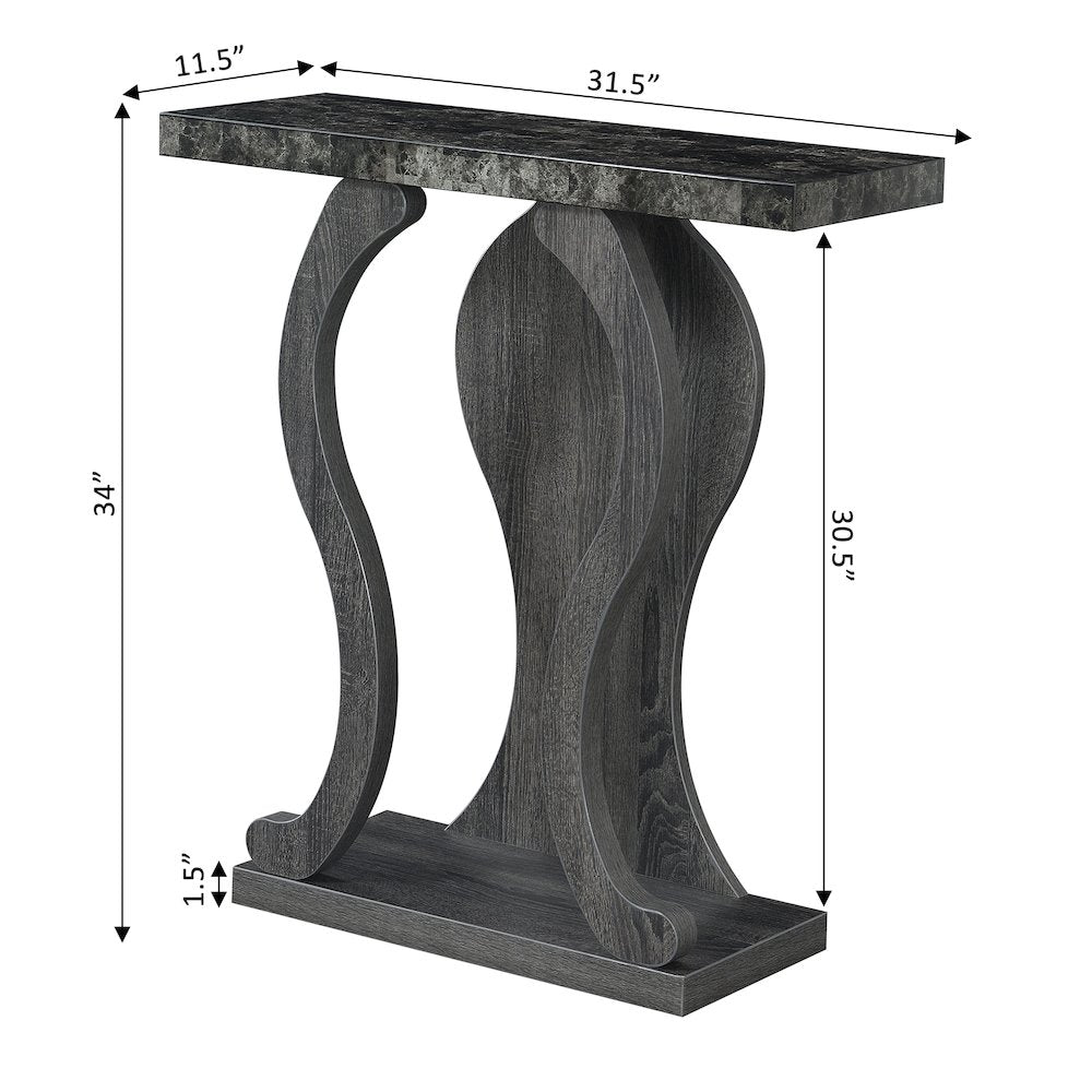 Newport Terry B Console Table with Shelf