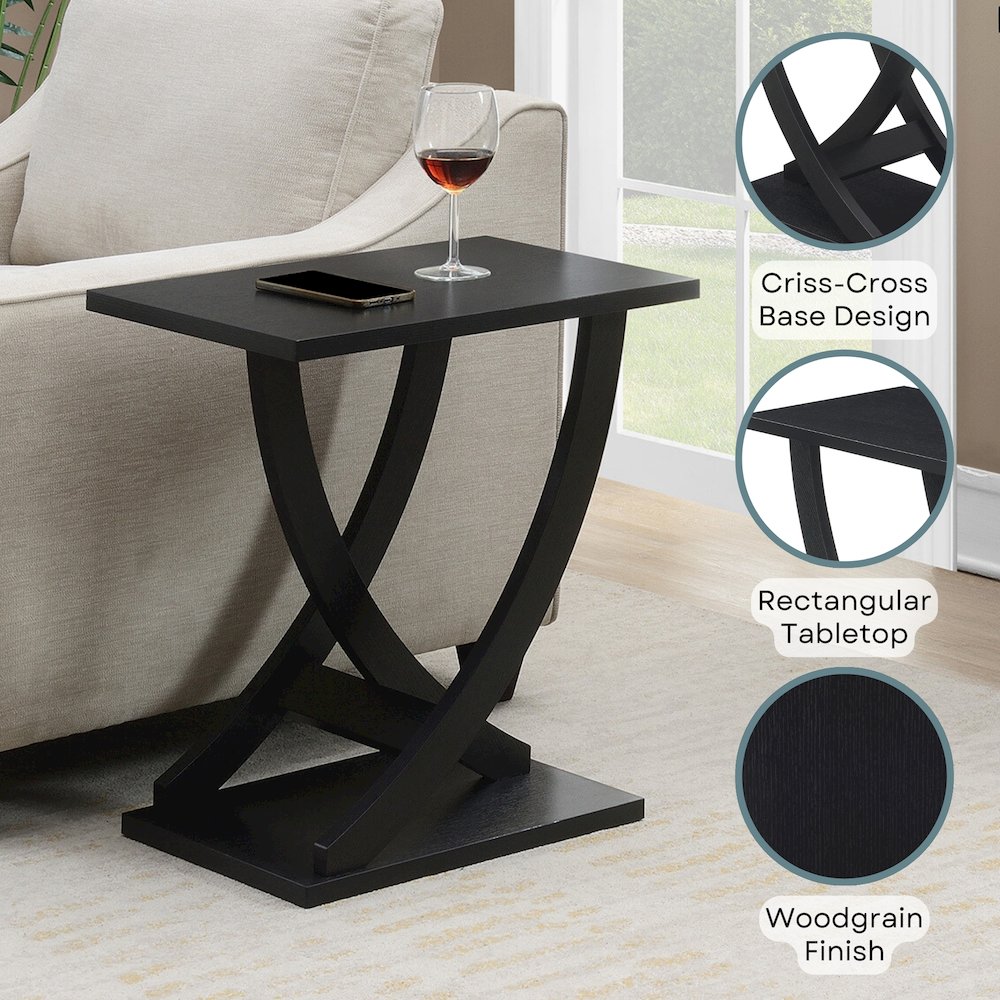 Newport Criss-Cross Chairside End Table