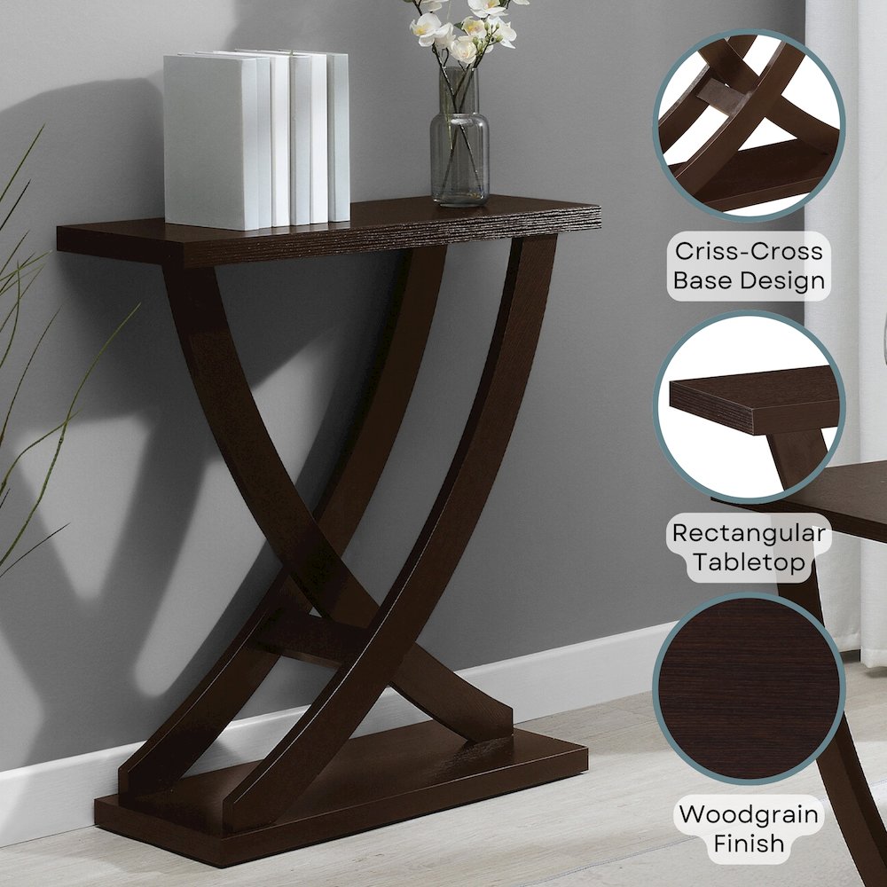 Newport Criss-Cross Console Table