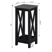 Oxford 2 Tier Plant Stand Cement/Black