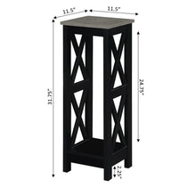 Oxford 2 Tier Tall Plant Stand Cement/Black