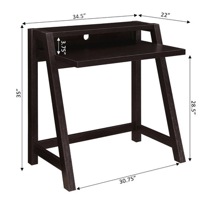 Newport Lilly 2 Tier Desk, Brown