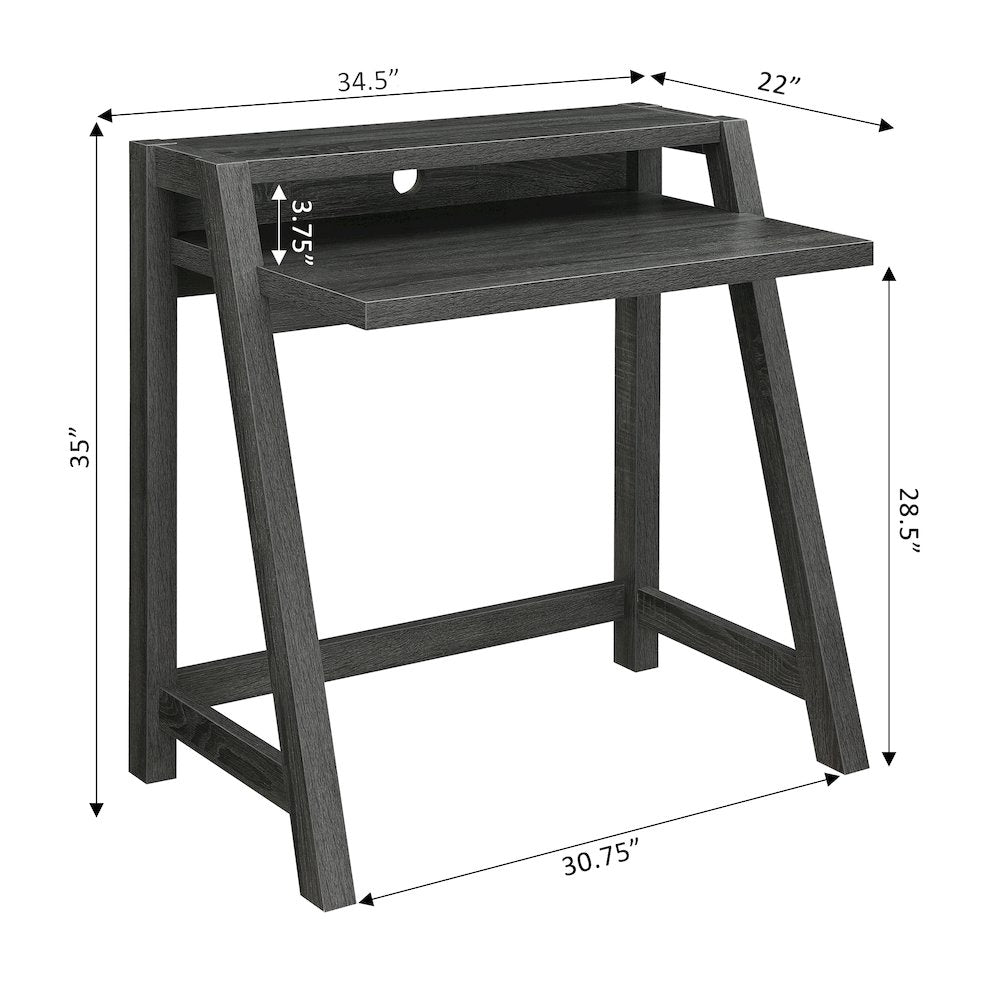 Newport Lilly 2 Tier Desk, Gray