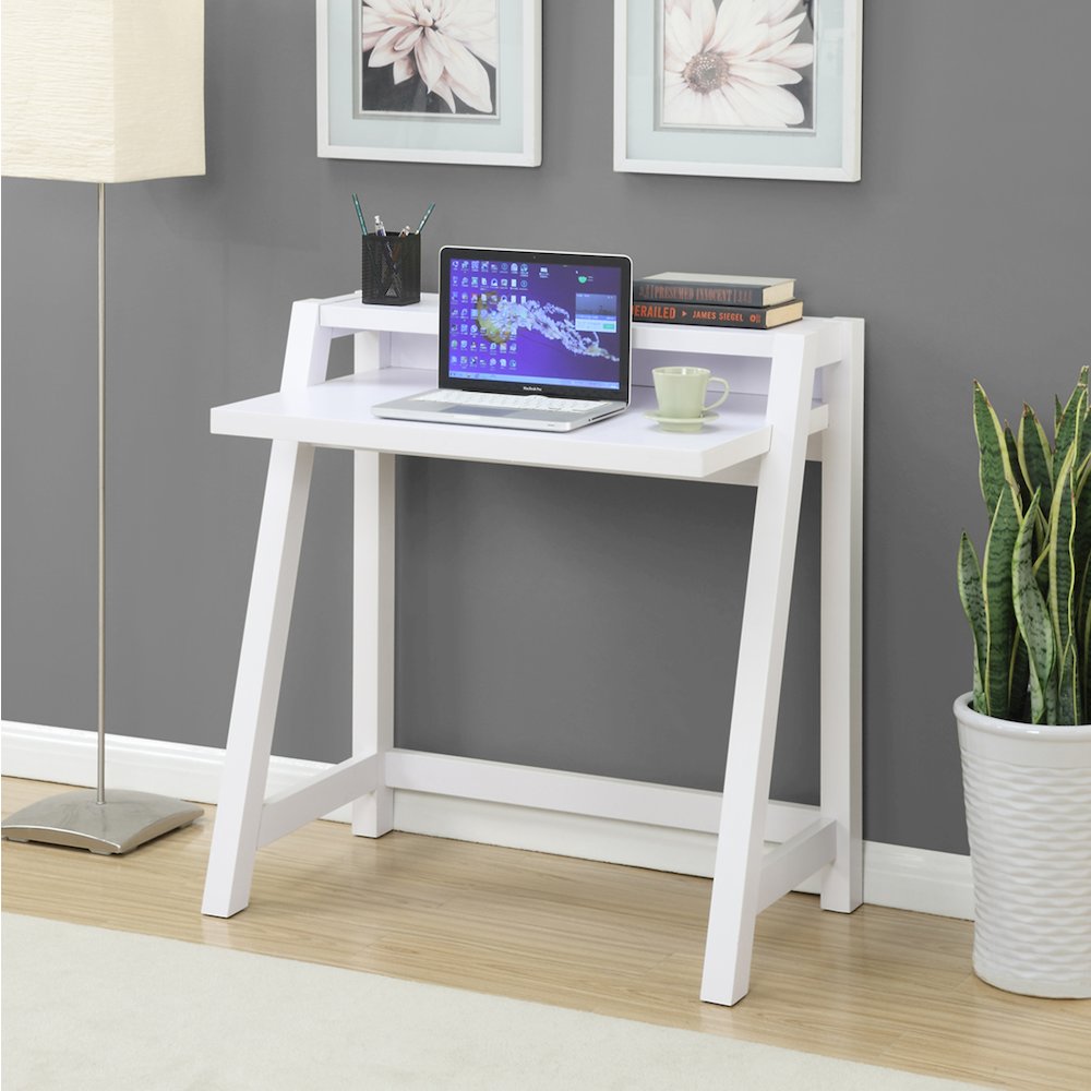 Newport Lilly 2 Tier Desk, White