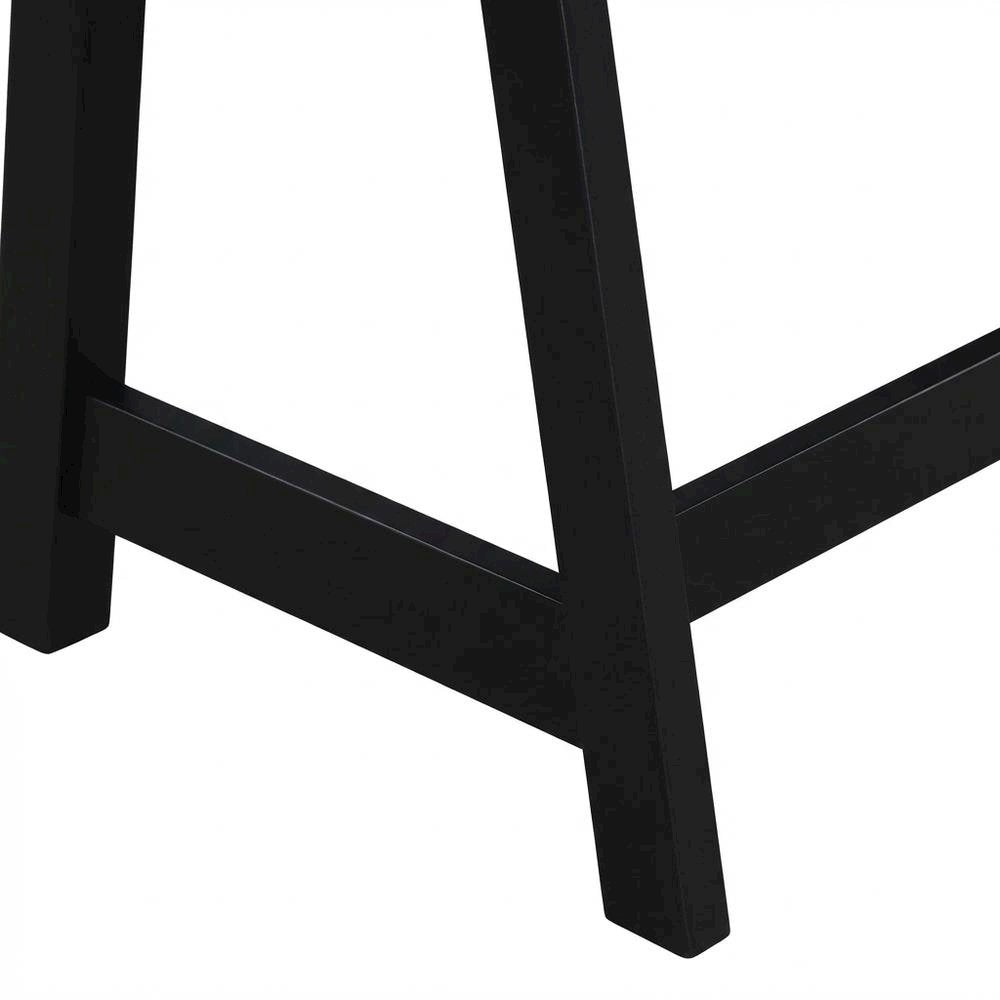 Rustic Trestle Desk With Shelves In Melamine And Mdf Finish For Office Workspace