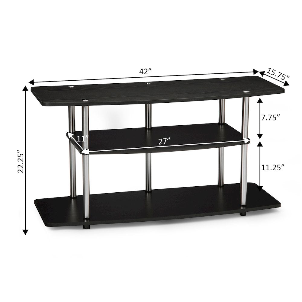 No Tools 3 Tier Wide TV Stand for TVs up to 46 Inches
