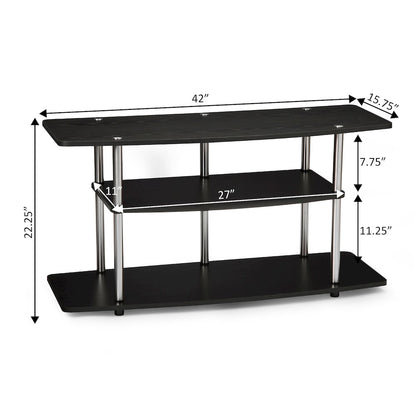 No Tools 3 Tier Wide TV Stand for TVs up to 46 Inches