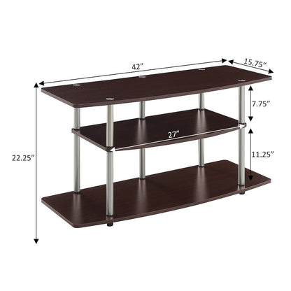 No Tools 3 Tier Wide TV Stand for TVs up to 46 Inches