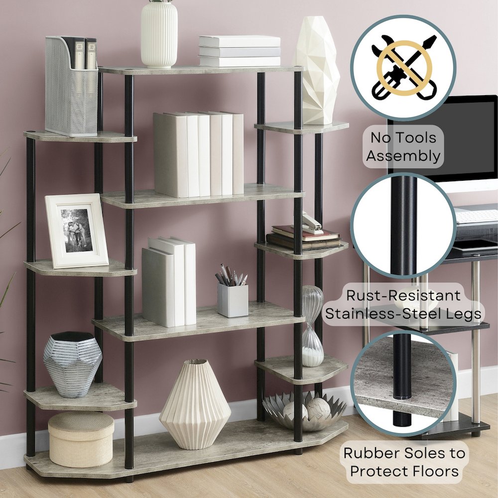 Designs2Go No Tools Wall Unit Bookshelf