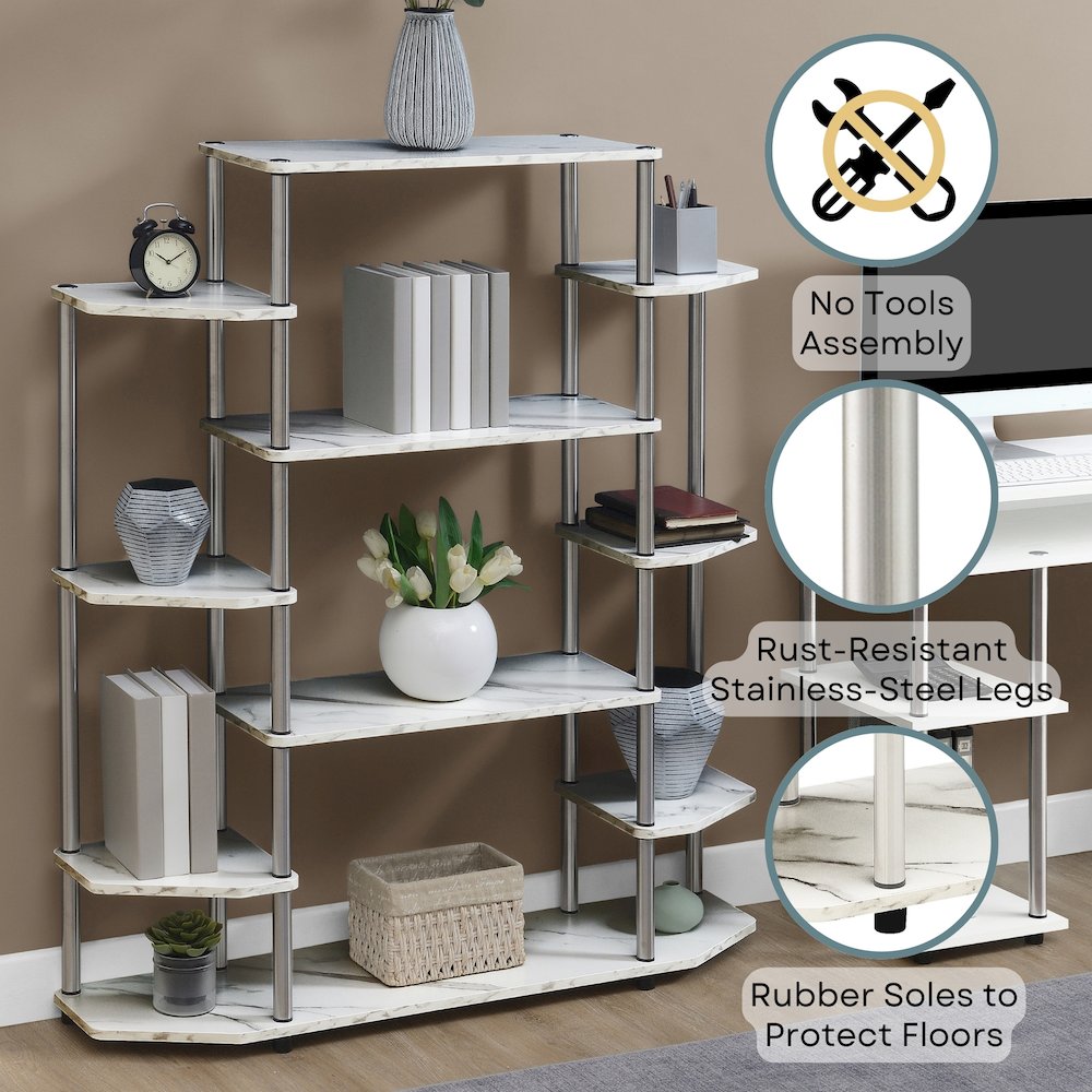 Designs2Go No Tools Wall Unit Bookshelf