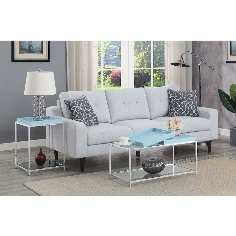 Palm Beach End Table, Sea Foam