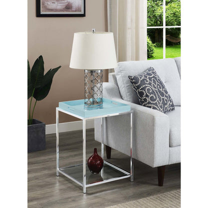Palm Beach End Table, Sea Foam