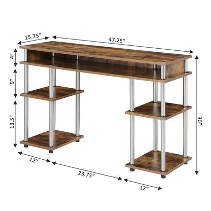 Designs2Go No Tools Student Desk with Shelves