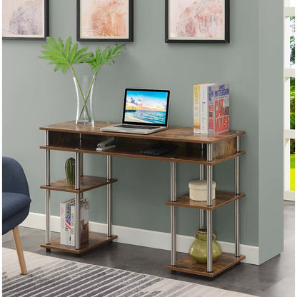 Designs2Go No Tools Student Desk with Shelves