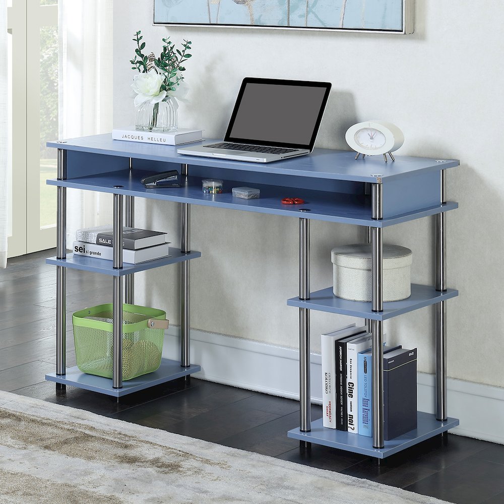 Designs2Go No Tools Student Desk with Shelves