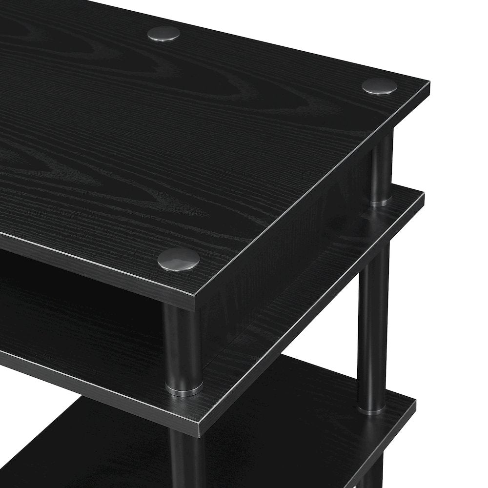 Designs2Go No Tools Student Desk with Shelves - Black
