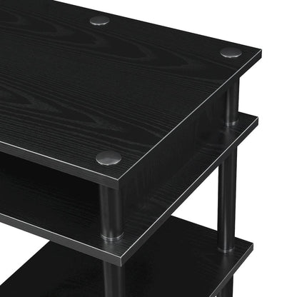 Designs2Go No Tools Student Desk with Shelves - Black
