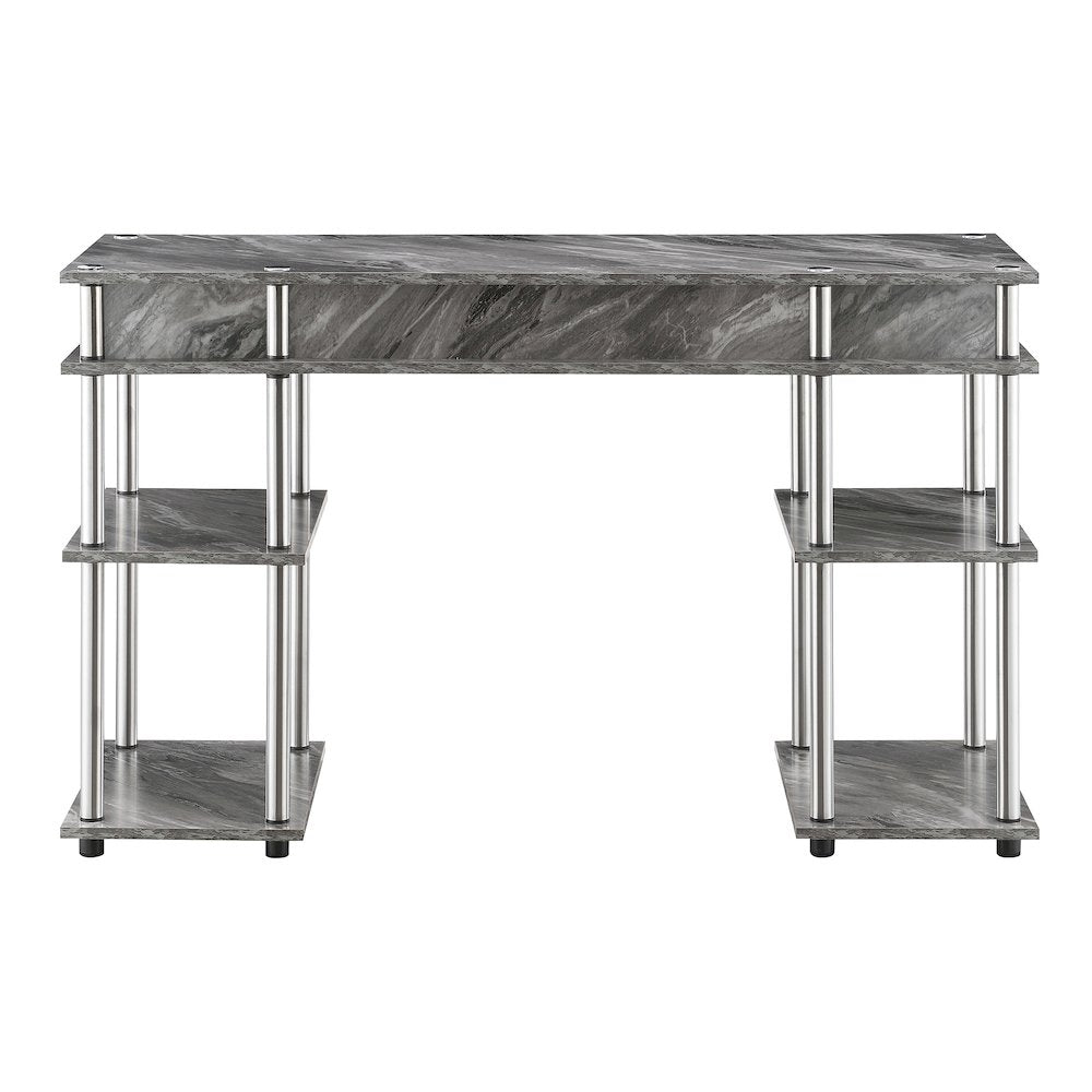 Designs2Go No Tools Student Desk, Gray Marble