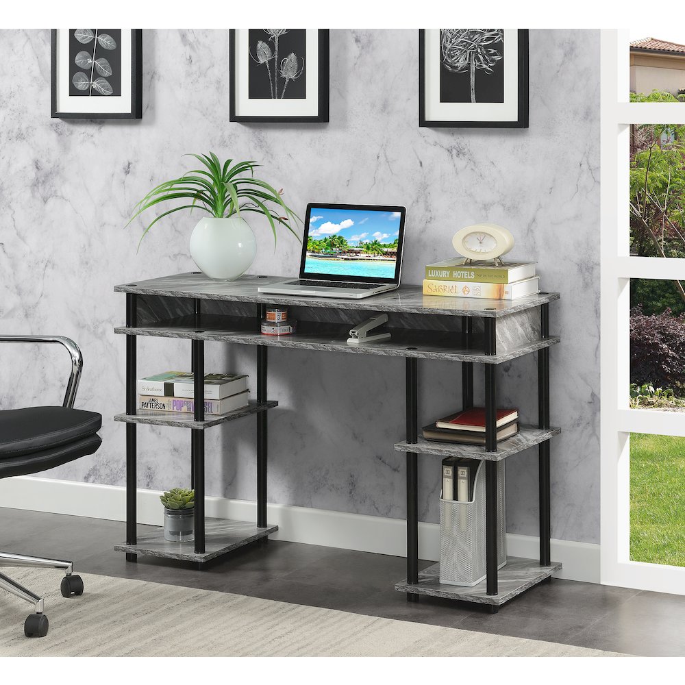Designs2Go No Tools Student Desk with Shelves