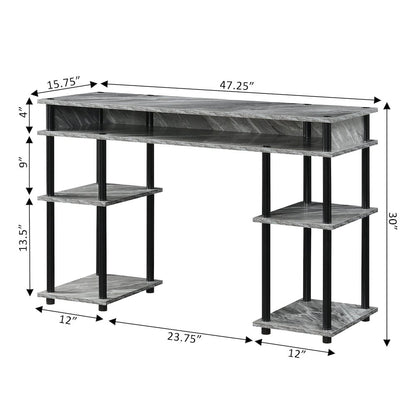 Designs2Go No Tools Student Desk with Shelves