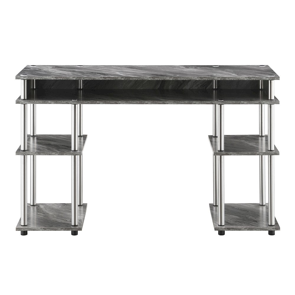 Designs2Go No Tools Student Desk, Gray Marble