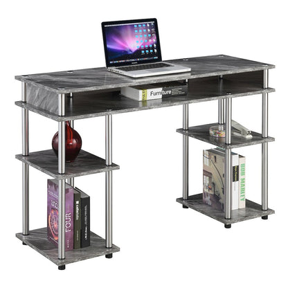 Designs2Go No Tools Student Desk, Gray Marble