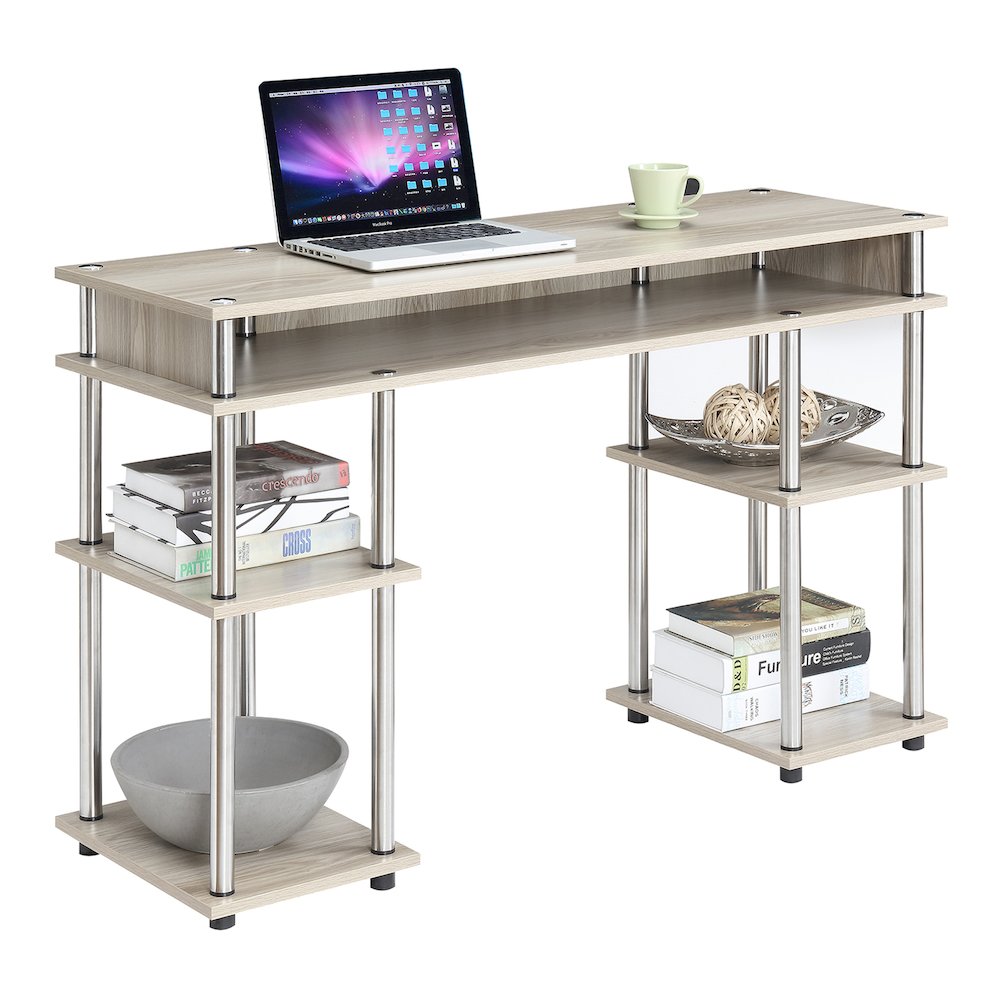 Designs2Go No Tools Student Desk with Shelves
