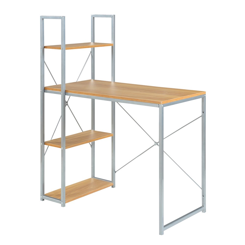 Designs2Go Office Workstation Desk with Shelves