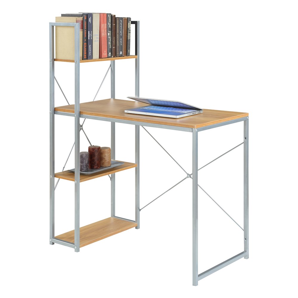 Designs2Go Office Workstation Desk with Shelves