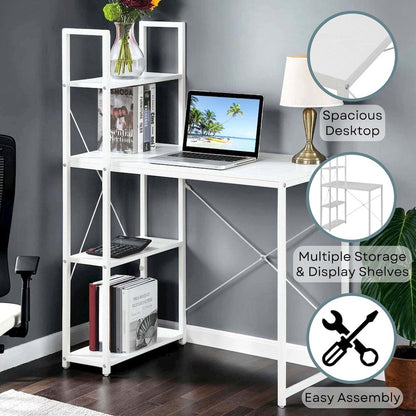 Designs2Go Office Workstation Desk with Shelves