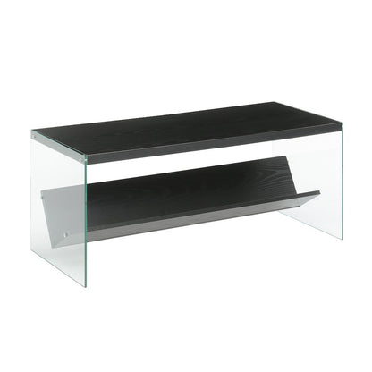 SoHo Glass Coffee Table with Shelf