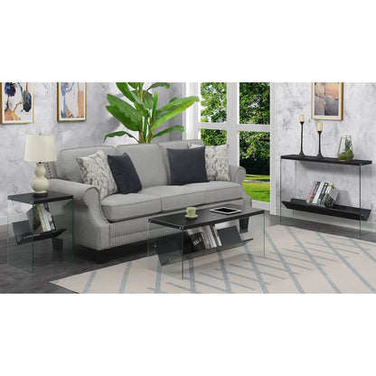 SoHo Glass Coffee Table with Shelf