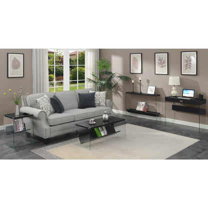 SoHo Glass Coffee Table with Shelf